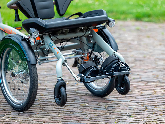 Bicicleta OPair con silla de ruedas incorporada