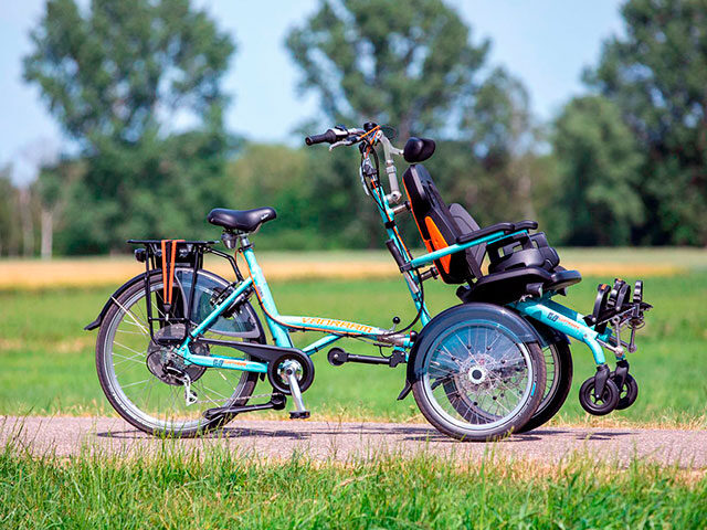 Bicicleta OPair con silla de ruedas incorporada